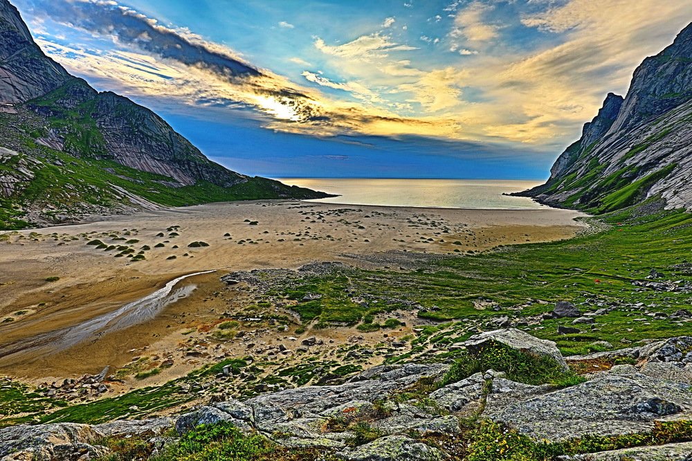 Sunset on a beach