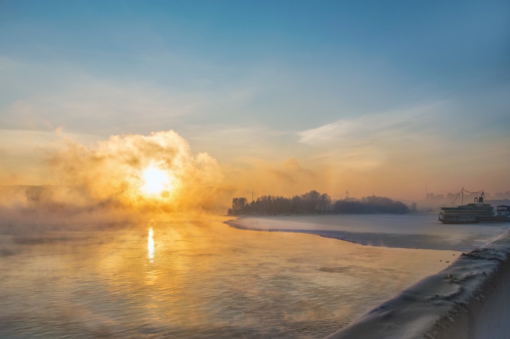 Закат на Енисее