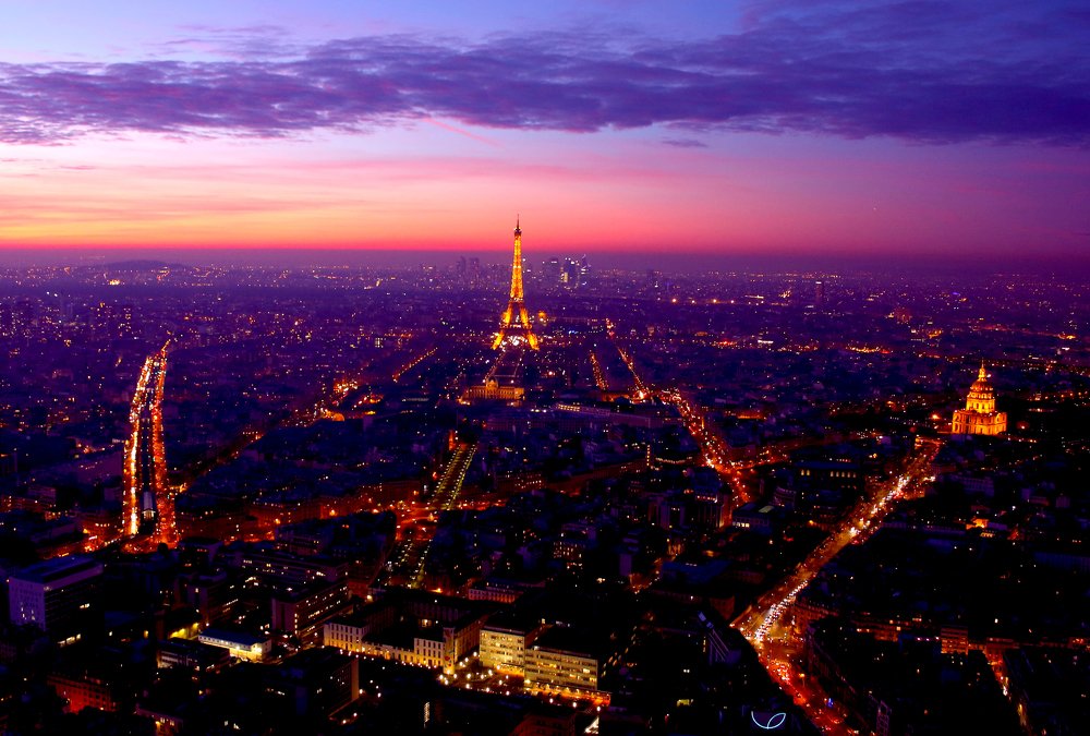 The City of Lights at the Blue Hour