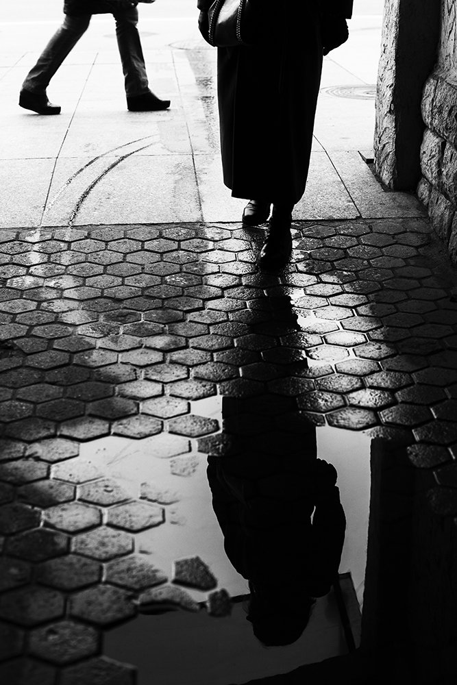 Черно белый градиент / Black and white gradient.