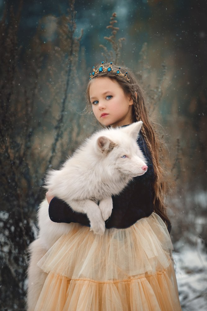 A girl and her fox