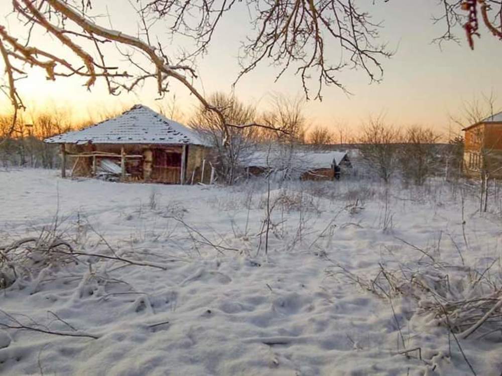 Sunrise over the barn.
