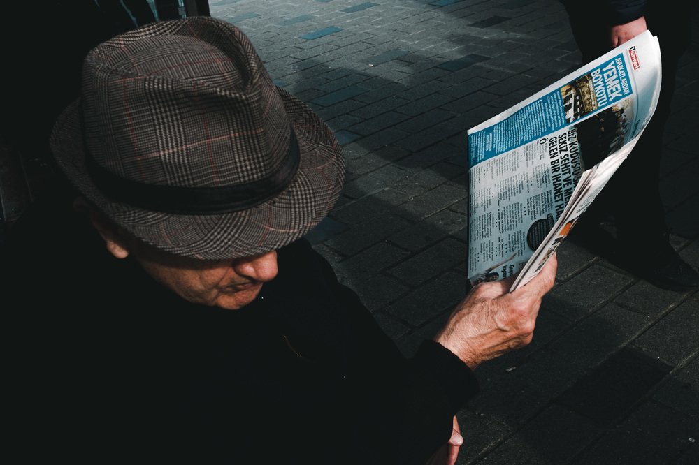 Gentleman with newspaper