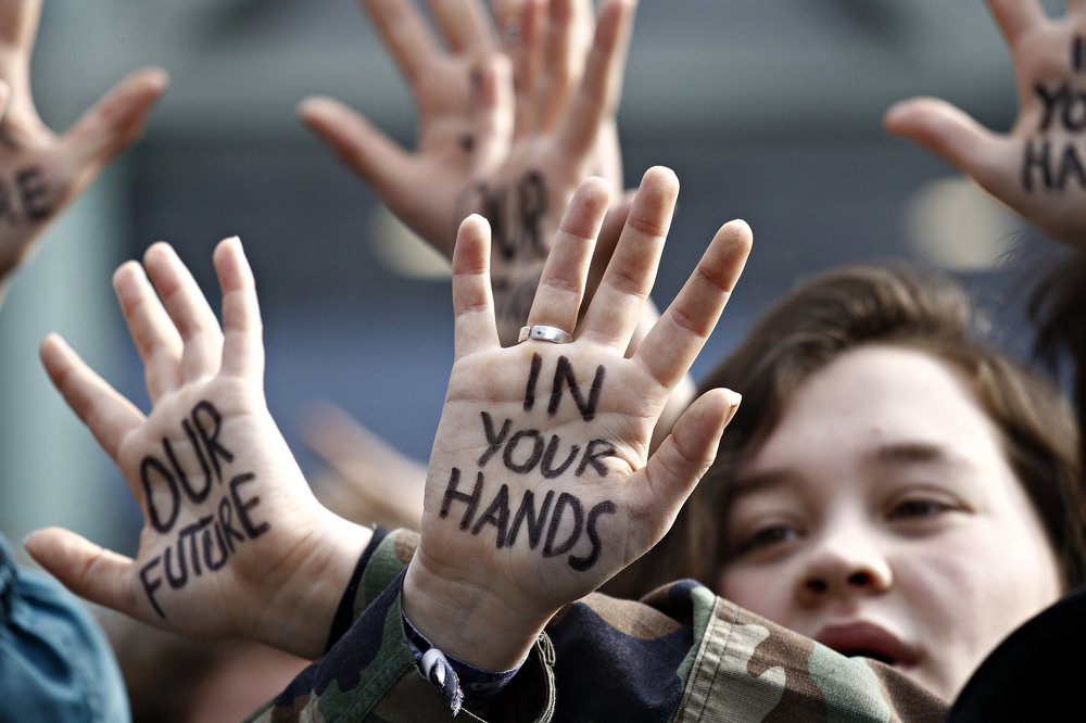 Protest against the climate change in Brussels