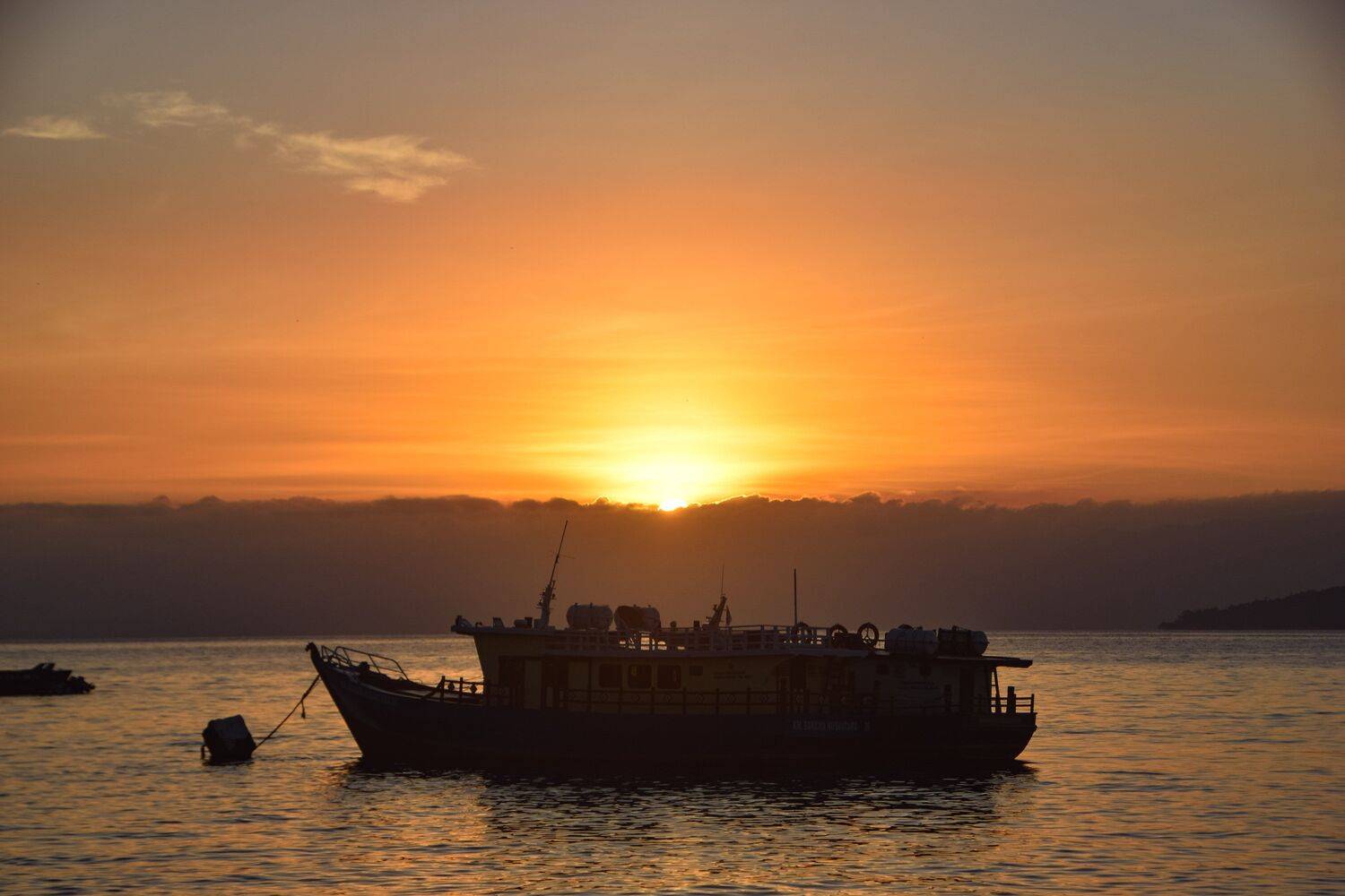 Morning view at Ternate city, North Maluku, Indonesia..