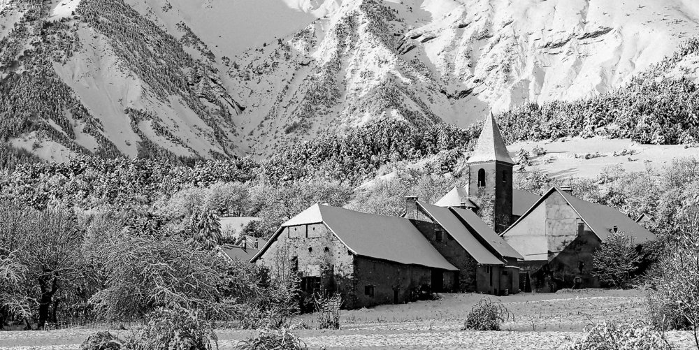 Village en hiver.
