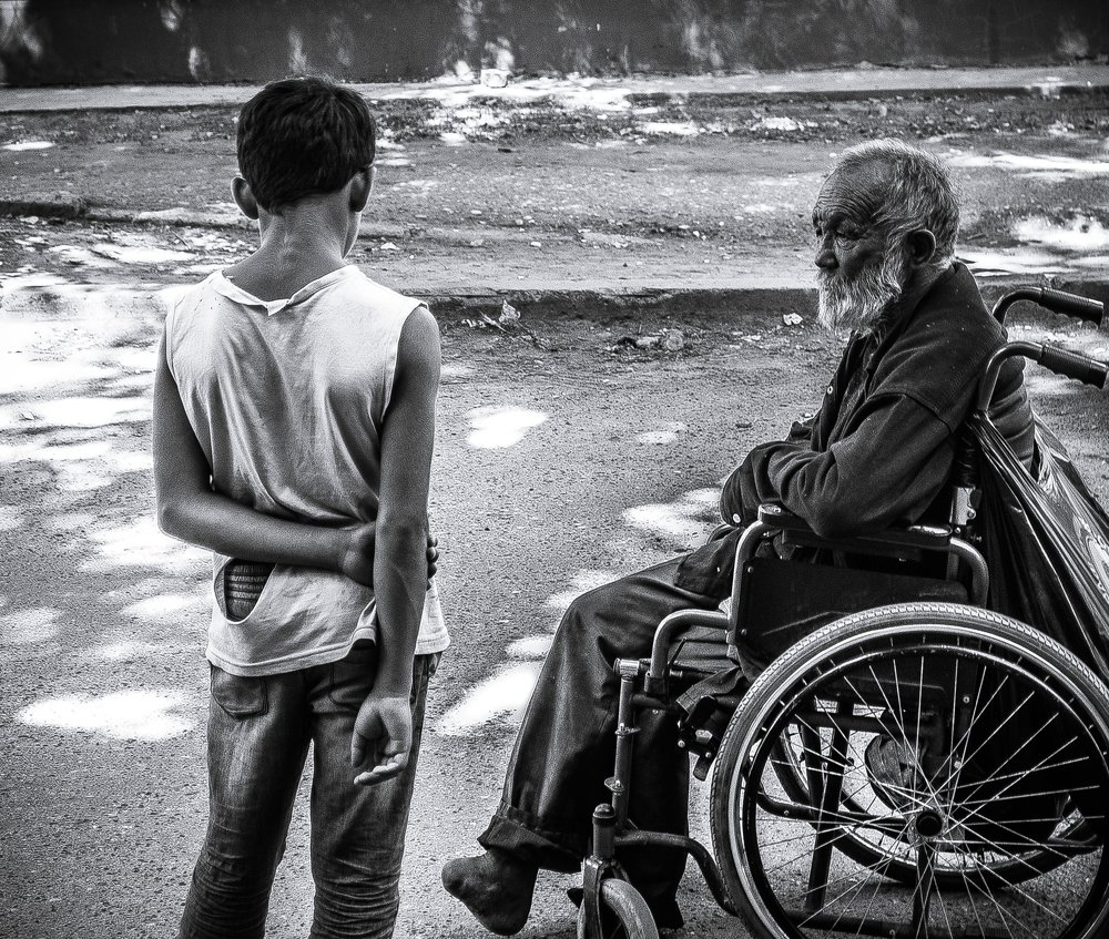 The boy and the old man