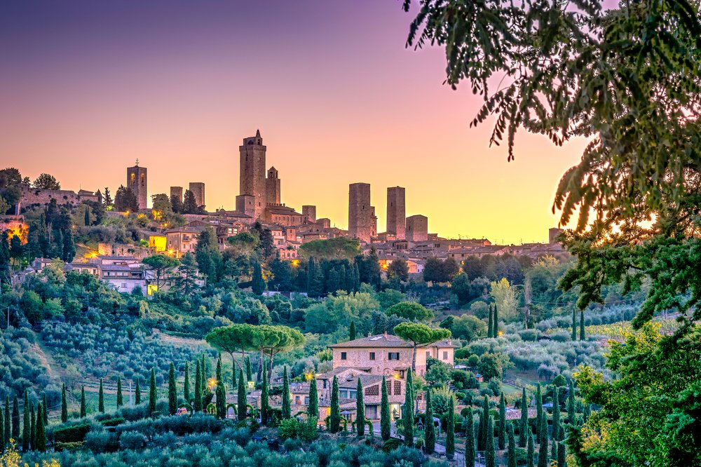 Morning in San Gimignano, Italy