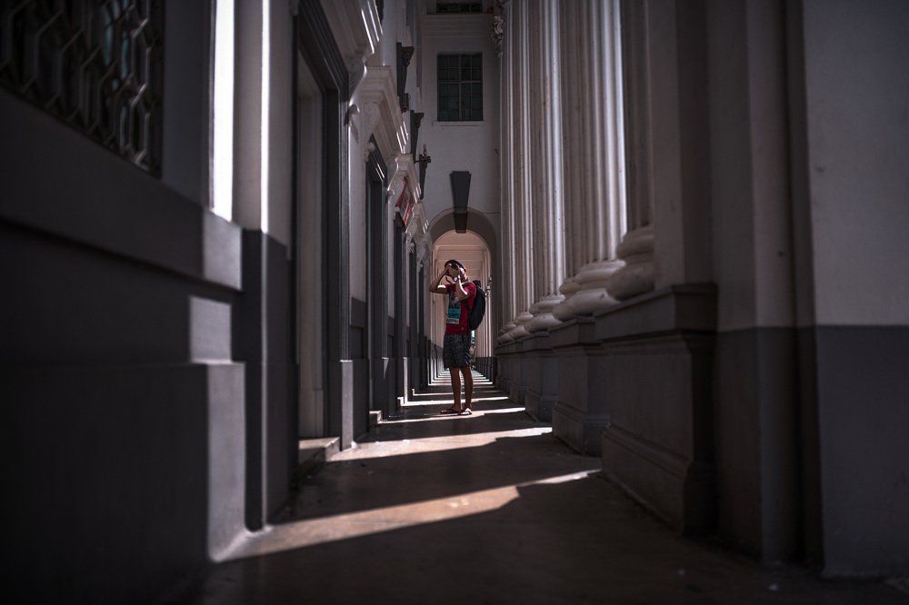 the old main post office building located at the town of Kuching, Sarawak.