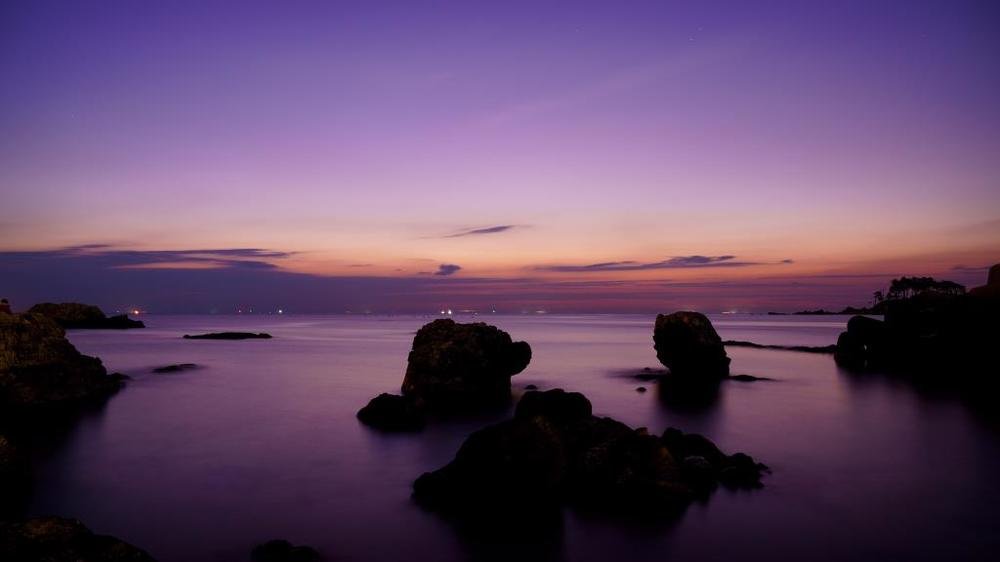 Dawn of fishing village