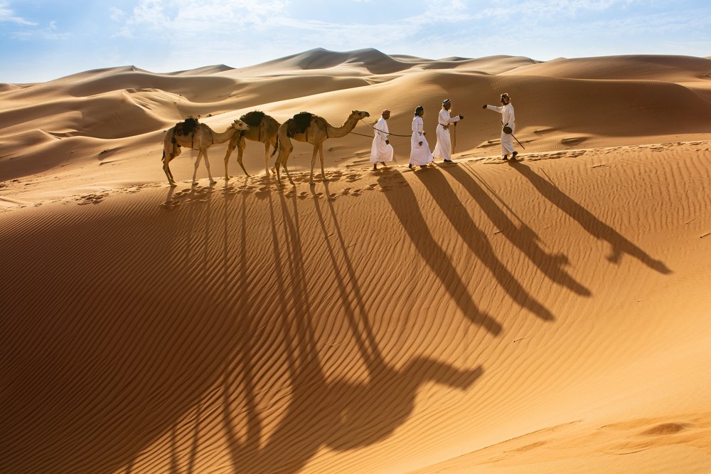 Daily life in desert of oman