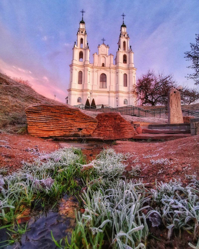 морозное утро.