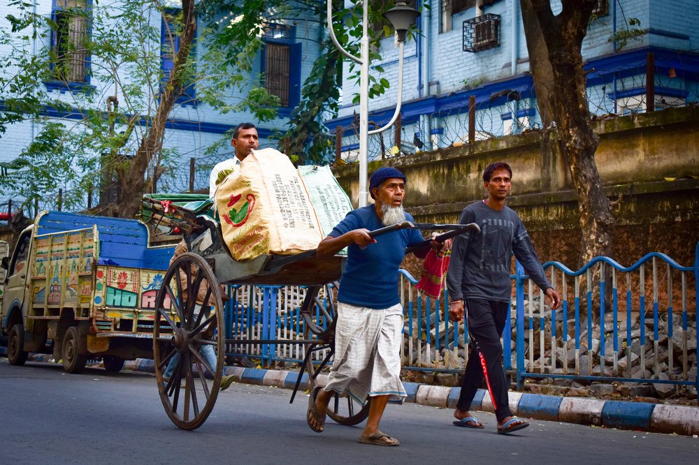 Old rickshaw puller