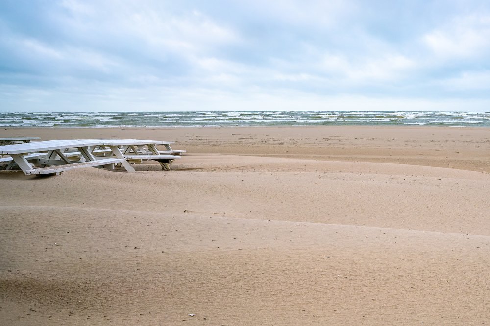 Зимний пляж.