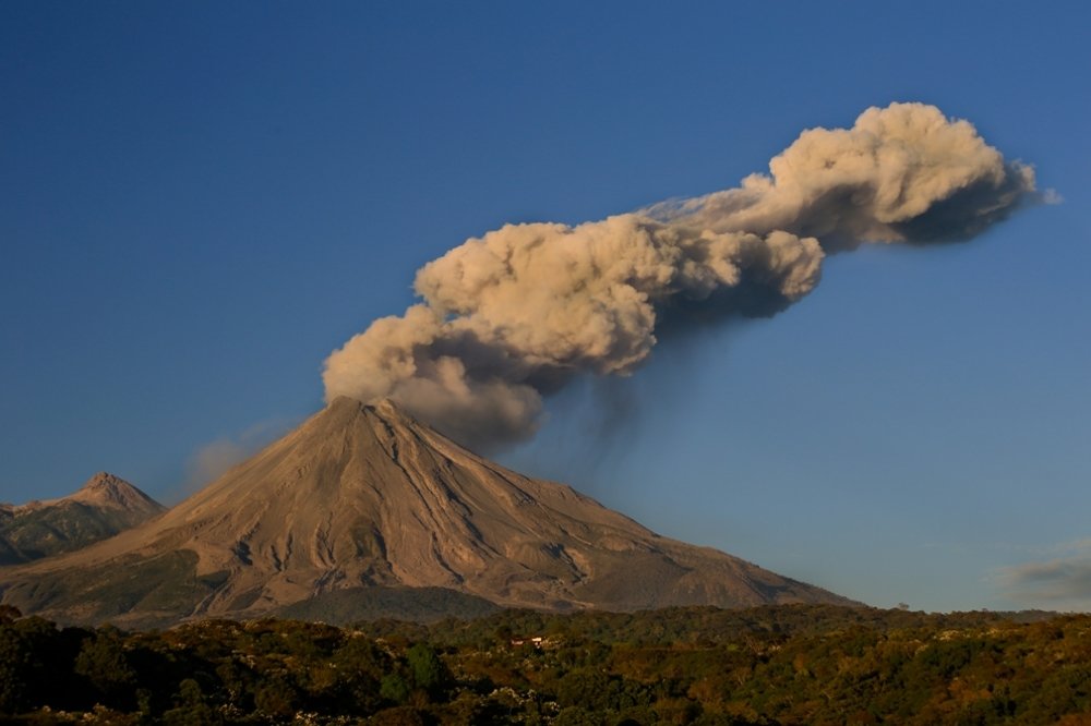 Volcán de Colima por la tarde