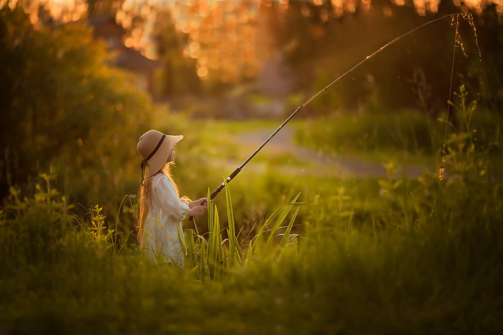 Летняя рыбалка на закате