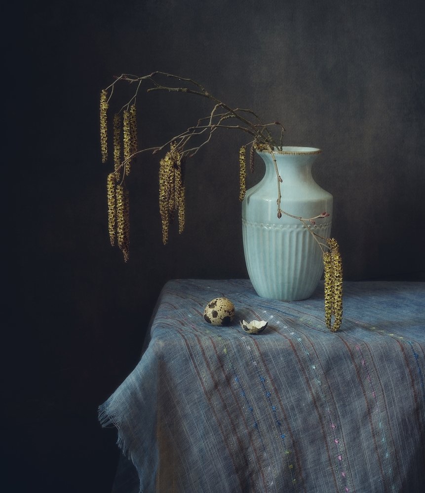 ольховые сережки...