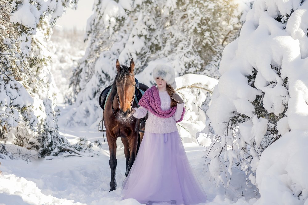 барыня в снегу