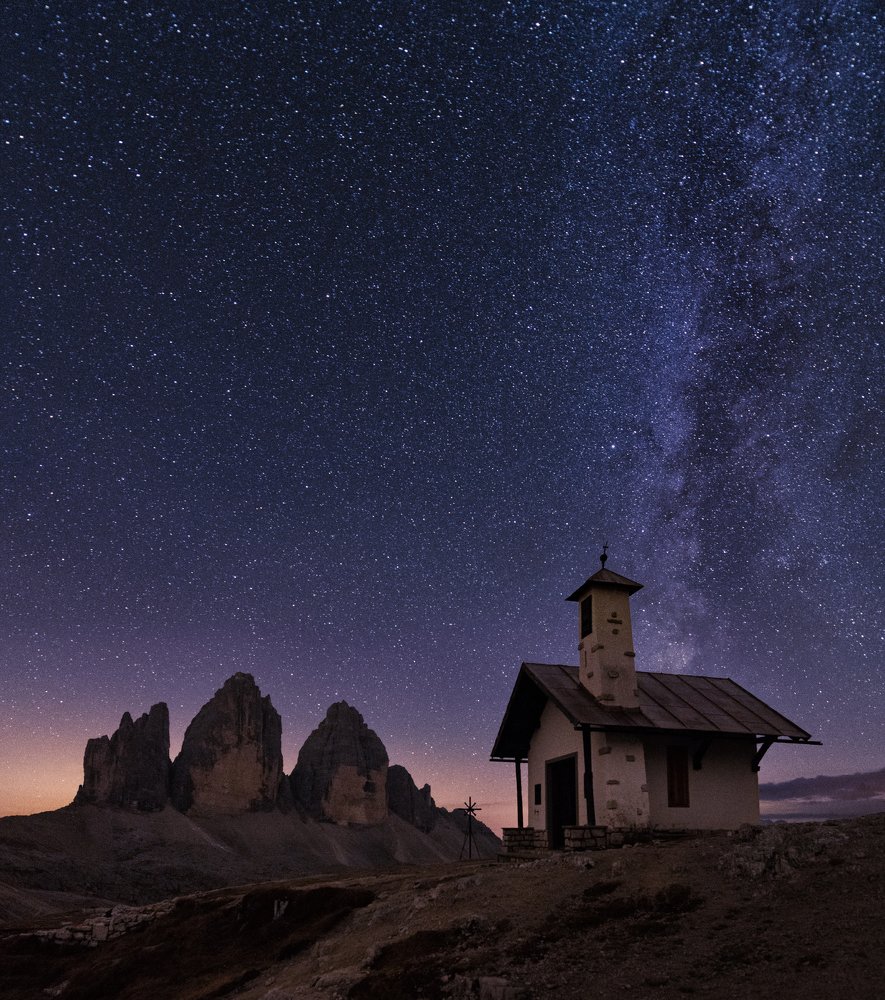 Ночь в Доломитах