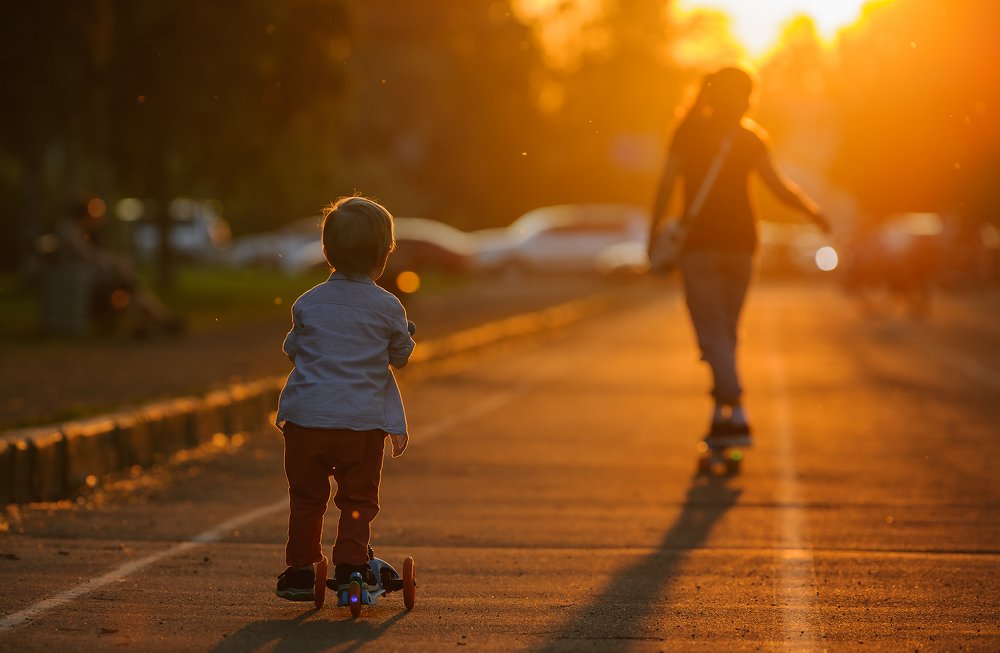 Тёплым летним вечерком.
