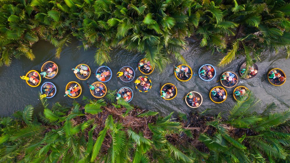 Eco-tourism in palm forest in Hoi An