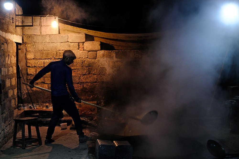 A man in sugar factory