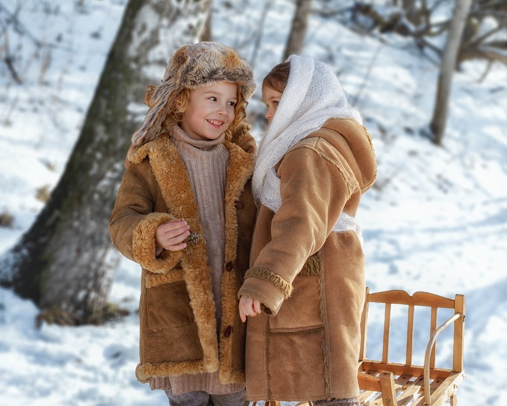 Зимой в деревне