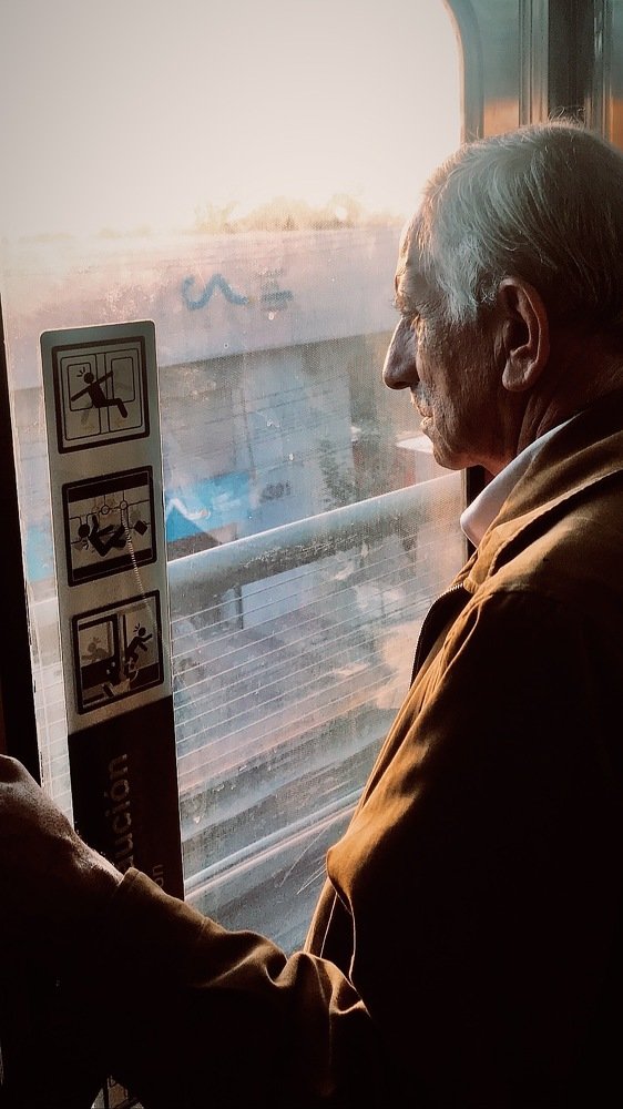 lonely middle-aged man