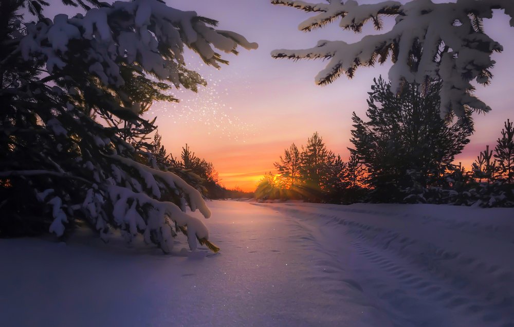 Закат на севере