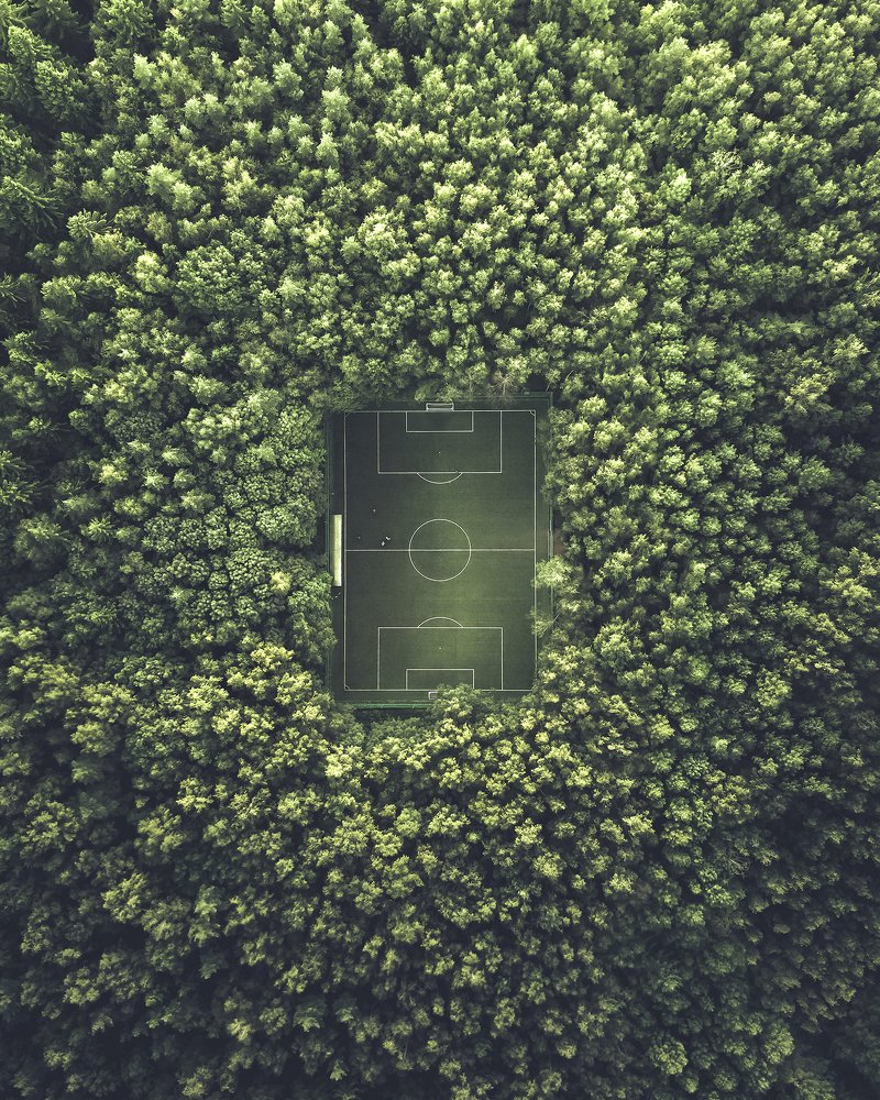 Soccer in the woods