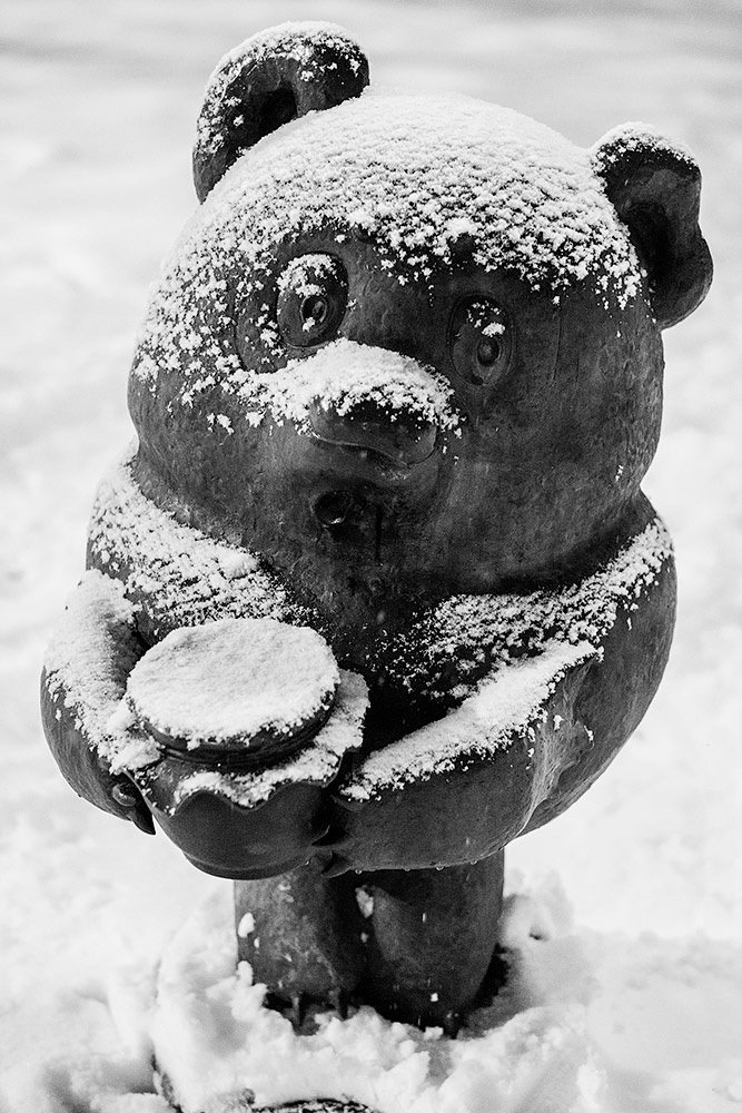 Снегопад в городе