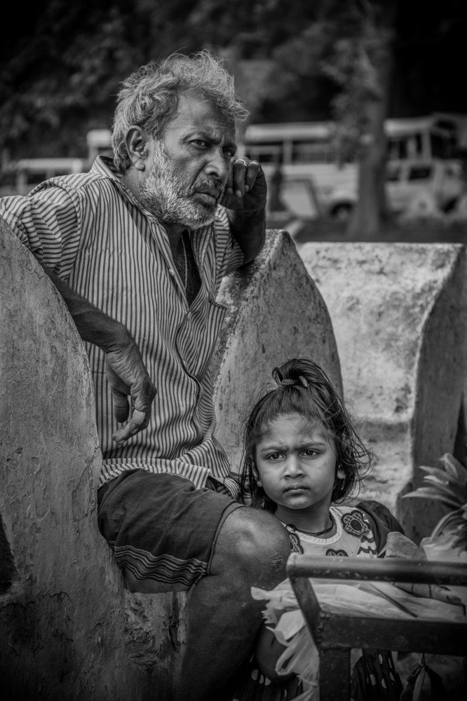 The day dream of a father and daughter