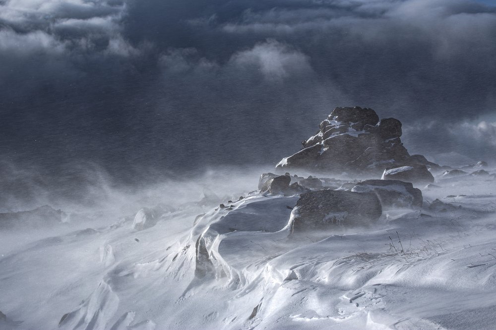 Буран на Иовском плато