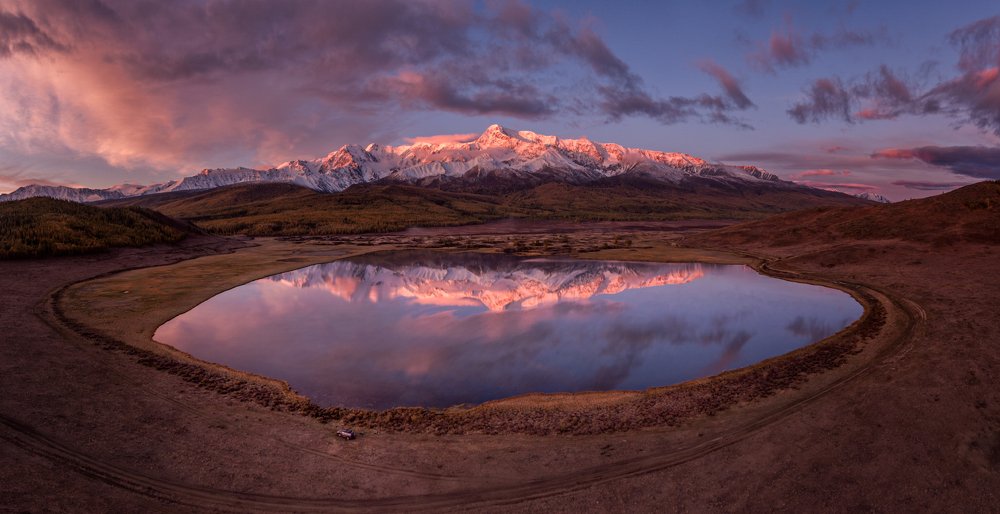 Озеро Джангысколь, Курайская степь, Алтай