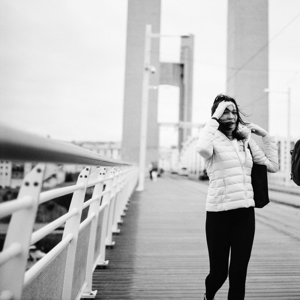 Windy bridge crossing