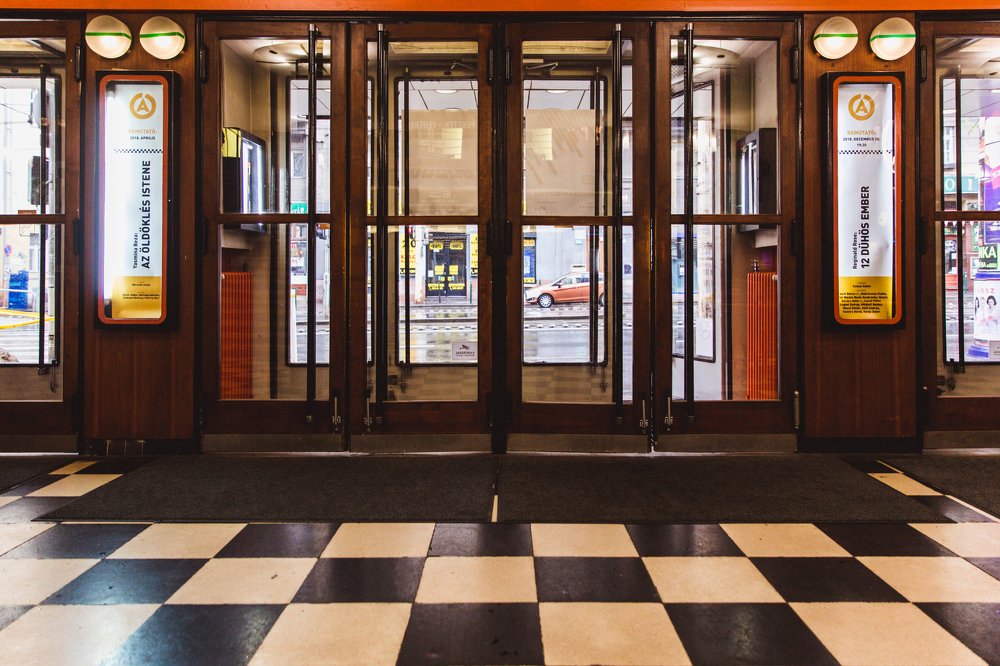 Old Cinema in Budapest in Bauhuas style