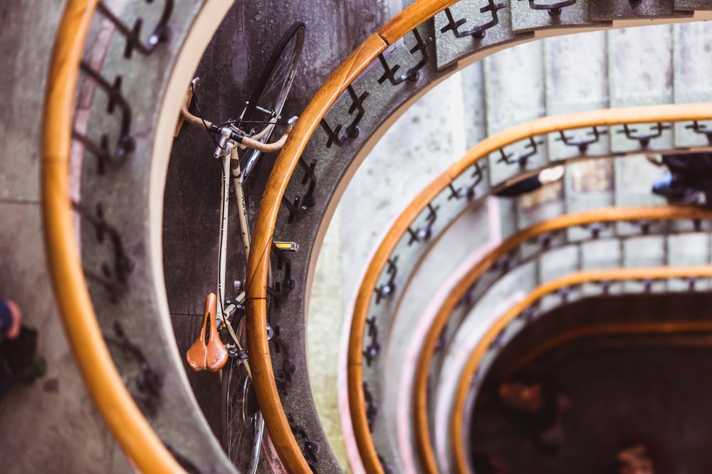 Old House in Budapest in Bauhuas style