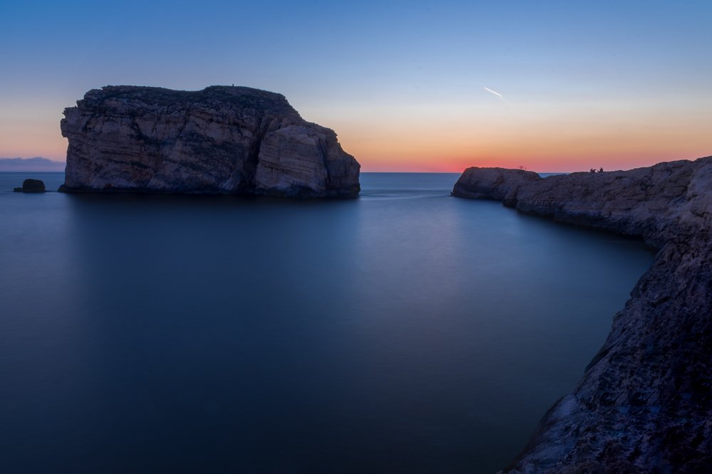 Fungus Rock at sunset in Dwejra, Gozo