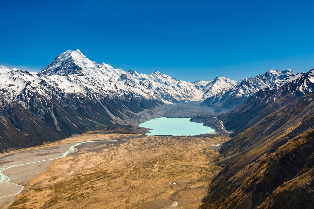 Tasman Lake and Mount Cook