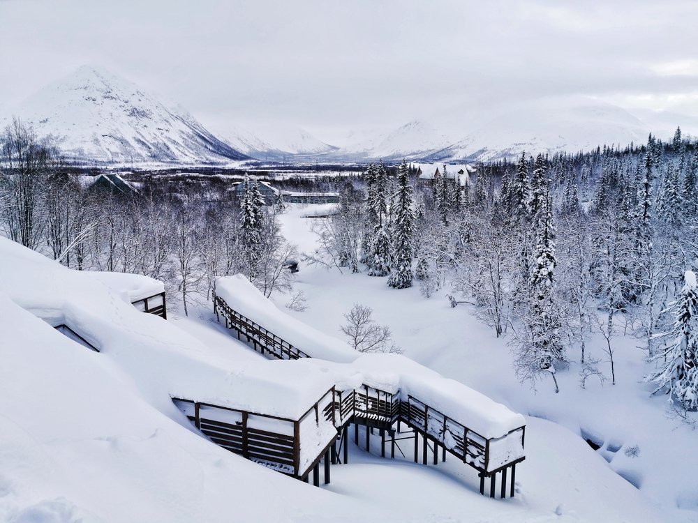 Winter day in the mountains