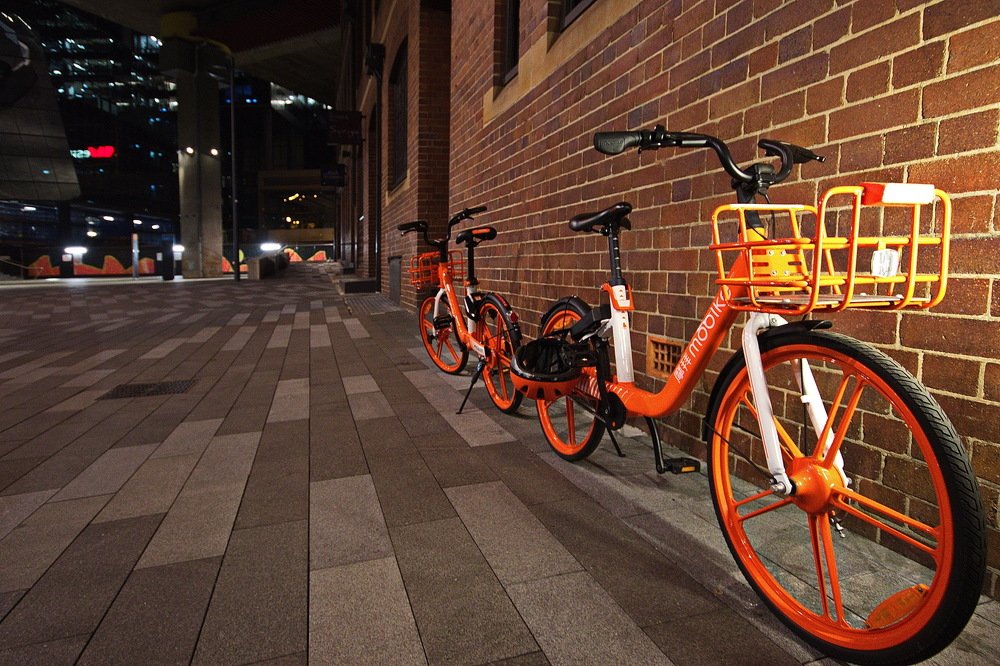 a series of five street photos