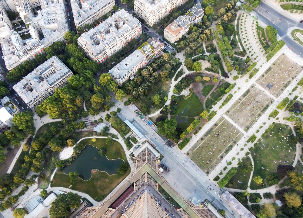 Looking Down Tower Eiffel