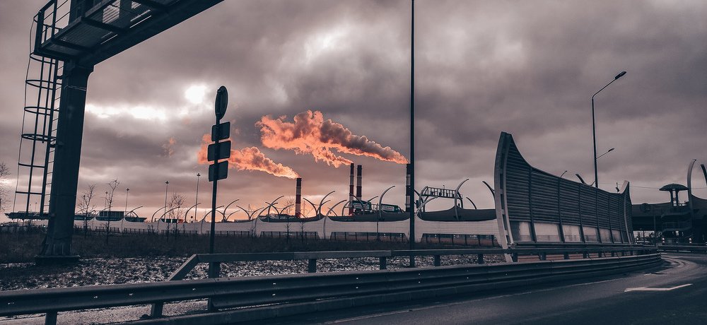 Urban landscape. The reality of the modern world...