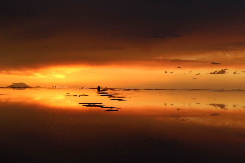 Crepúsculo en Salar de Uyuni