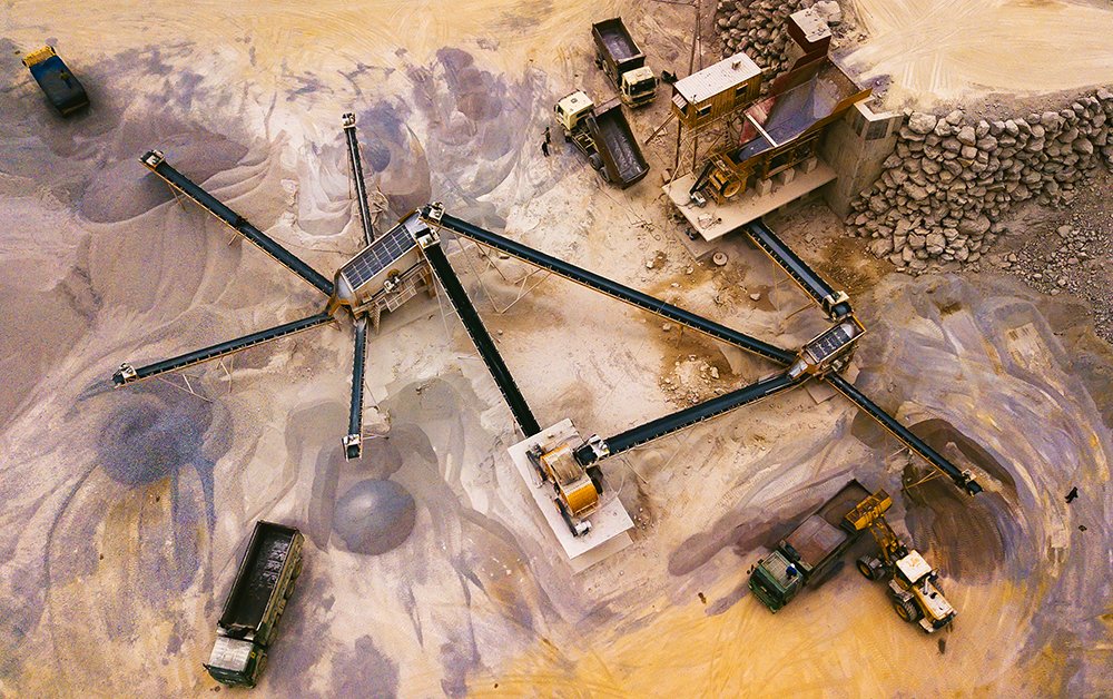 Quarry construction site