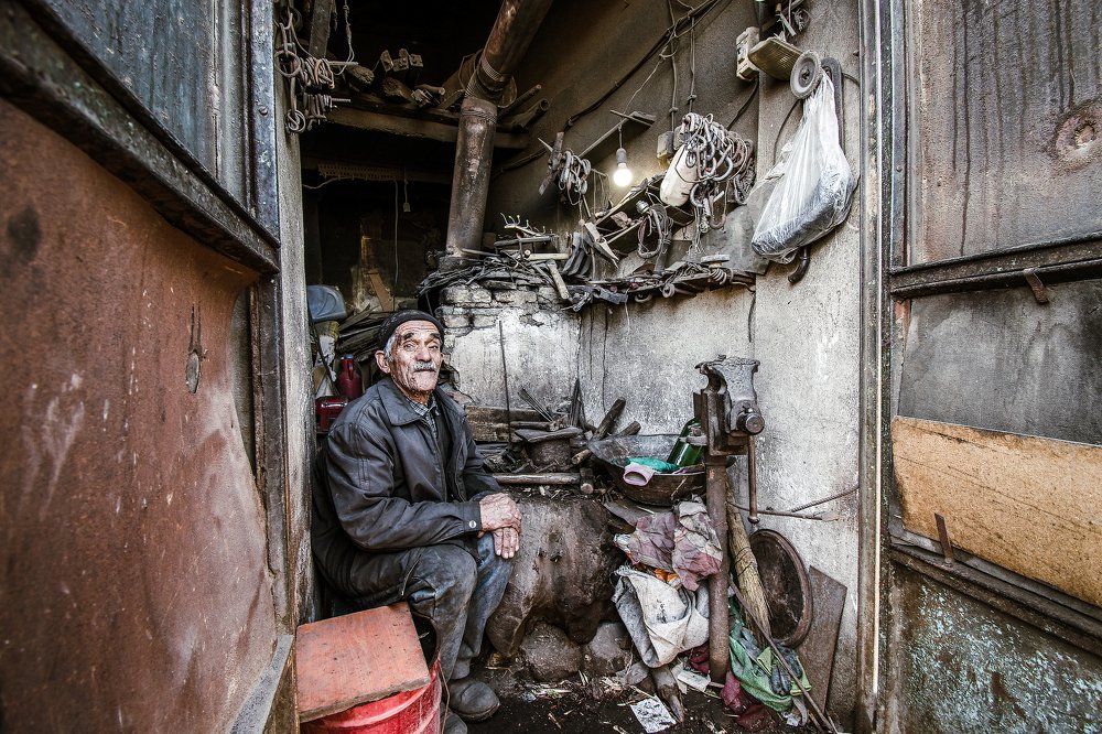 A man with a job of iron and a kind face