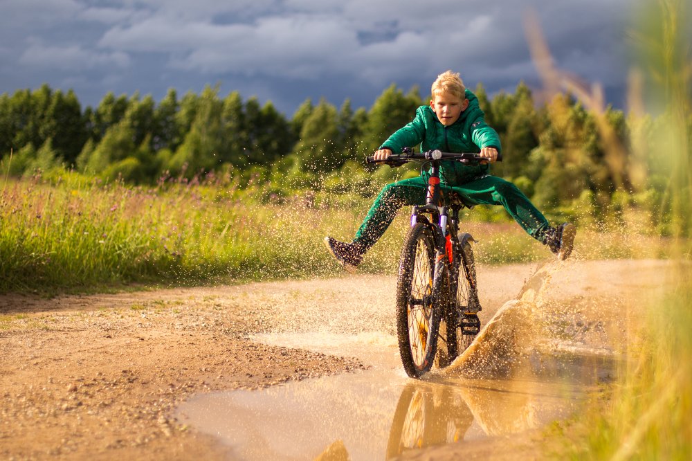 Велогонки по лужам
