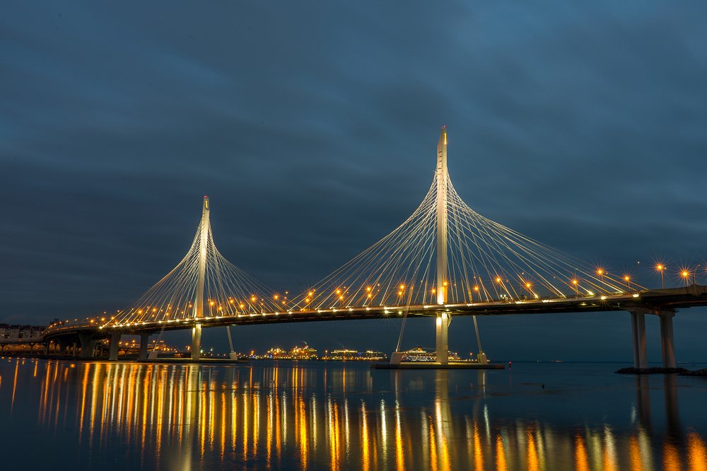Большой Обуховский мост (Вантовый мост) \ Bolshoy Obukhov bridge (Cable-stayed bridge)
