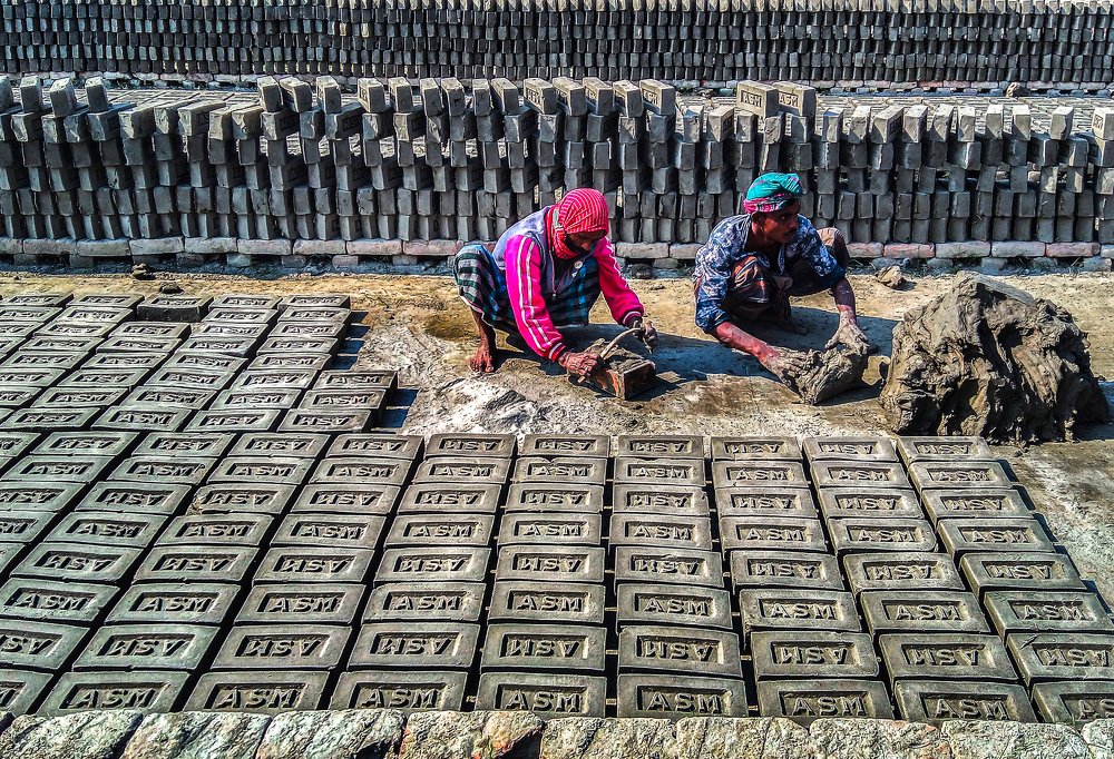 Brick making process