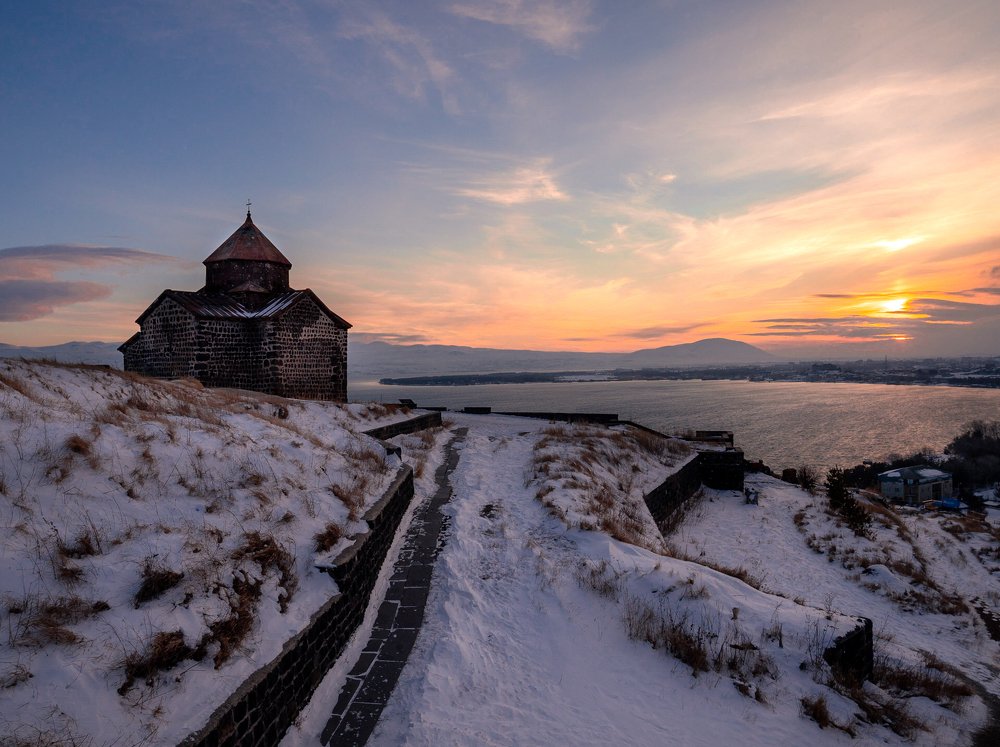 Winter calm at Lake Sevan